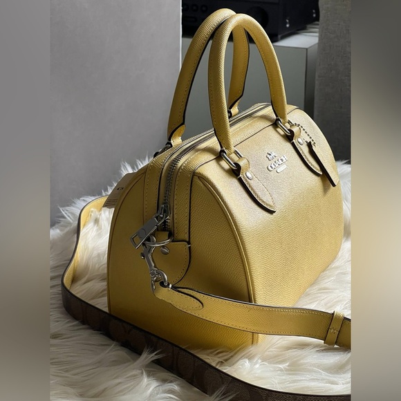 💰SOLD - CH322 - Coach Rowan Satchel with Signature Canvas Detail - Picture 3 of 12